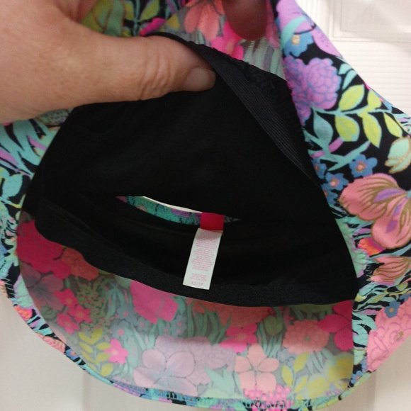 Women's Victoria's Secret Floral Print Vibrant Colorful Bikini Swim Top XSmall - Picture 4 of 6